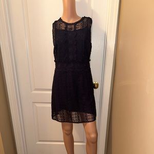 Gorgeous navy blue crochet dress from H&M